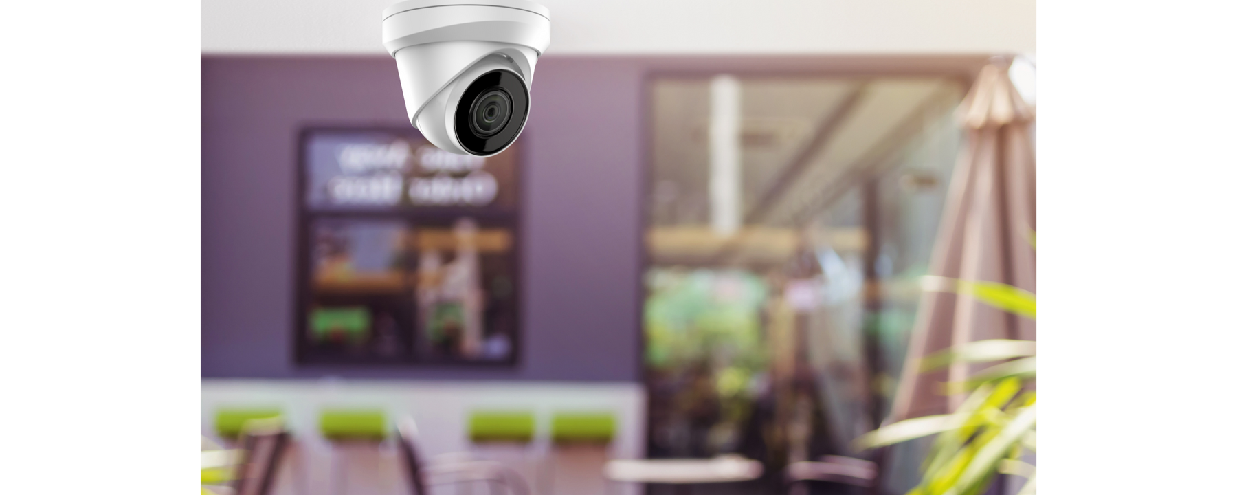 security camera hanged on the wall