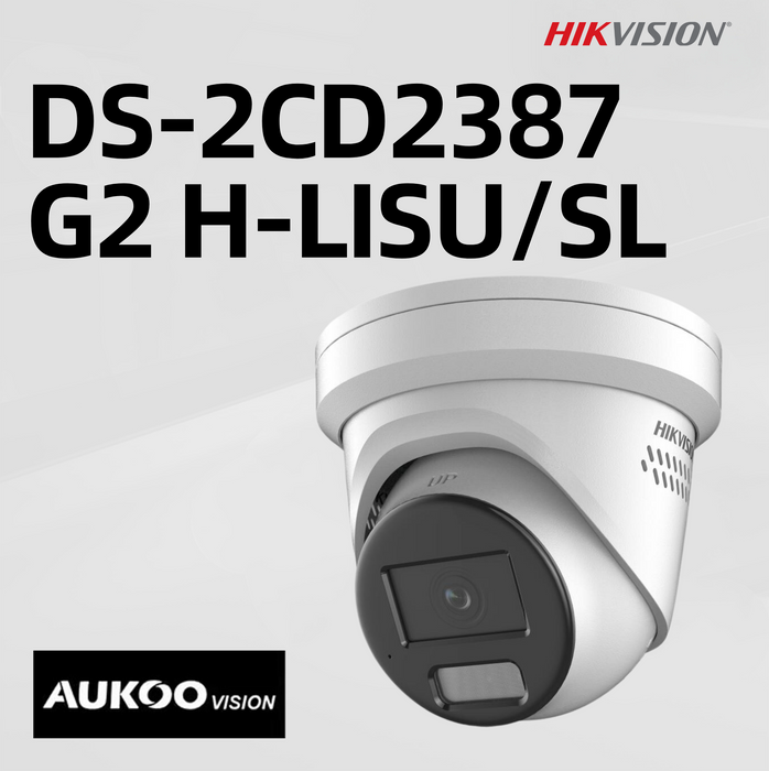 8 MP Smart Hybrid Light with ColorVu Fixed Turret Network Camera DS-2CD2387G2H-LISU/SL