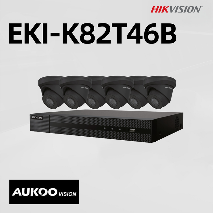 8CH Six 4MP Outdoor Turret Camera and 8CH 4K NVR EKI-K82T46