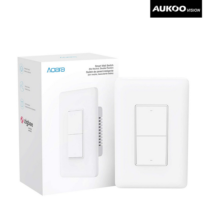 Aqara Wall Switch (No Neutral Double Rocker) - Aukoo Vision