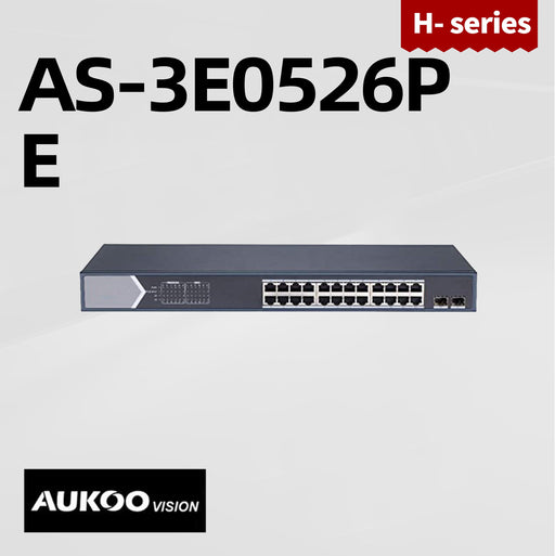 24-Port Gigabit PoE Switch DS-3E0526P-E - Aukoo Vision