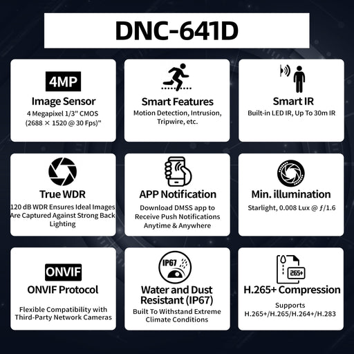 4MP Lite IR Fixed Dome Network Camera DNC-641D