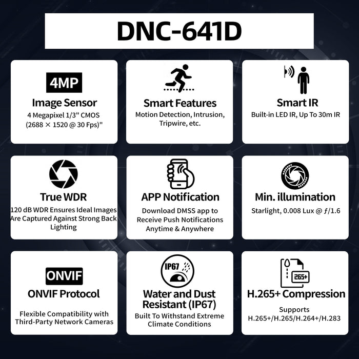 4MP Lite IR Fixed Dome Network Camera DNC-641D