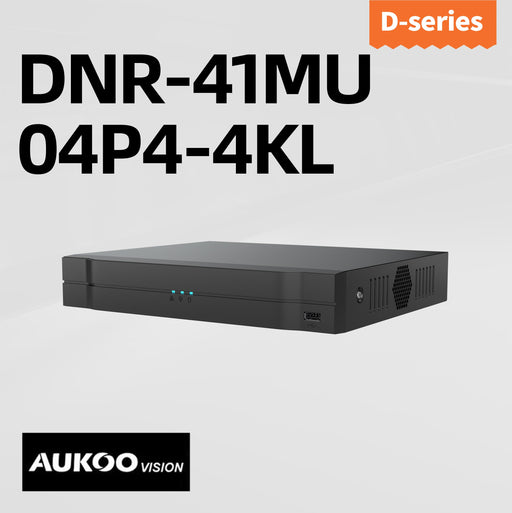 4 Channel Compact Lite 4PoE NVR DNR-41MU-04/P4-4KL - Aukoo Vision