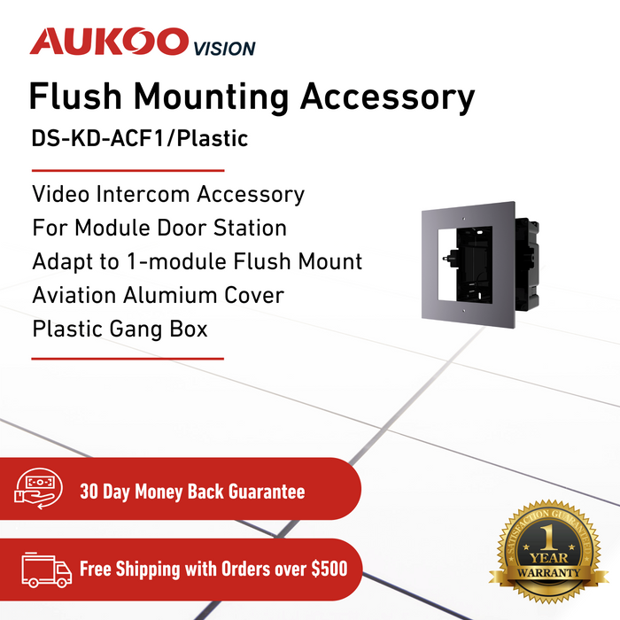 Video Intercom 1 Module Flush Mounting Accessory DS-KD-ACF1/Plastic - Aukoo Vision