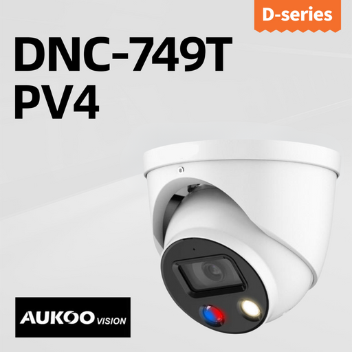 4MP Night-color Warm LED Fixed Turret AI Network Camera DNC-749T-PV4
