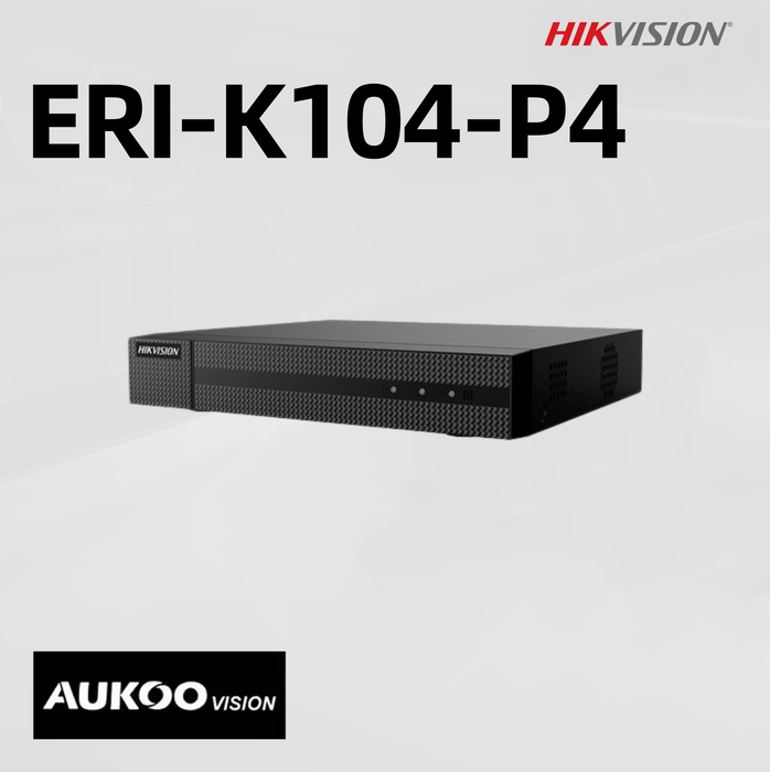 4CH NVR H.265+ PoE with 1TB Hard Drive Supports Up to 4K IP Camera ERI-K104-P4