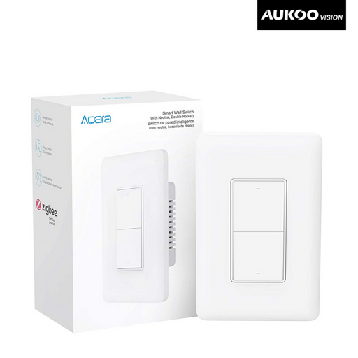 Aqara Wall Switch (Neutral Double Rocker) - Aukoo Vision