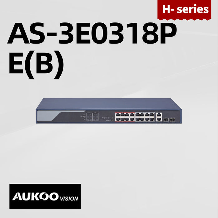 16-Port Long-Range PoE Switch DS-3E0318P-E(B) - Aukoo Vision