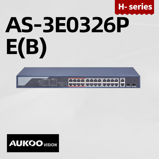 24-Port Long-Range PoE Switch DS-3E0326P-E(B) - Aukoo Vision