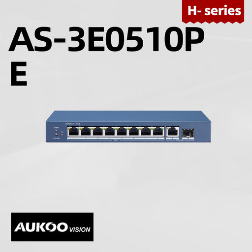 8-Port Gigabit PoE Switch AK-3E0510P-E | Aukoo Vision