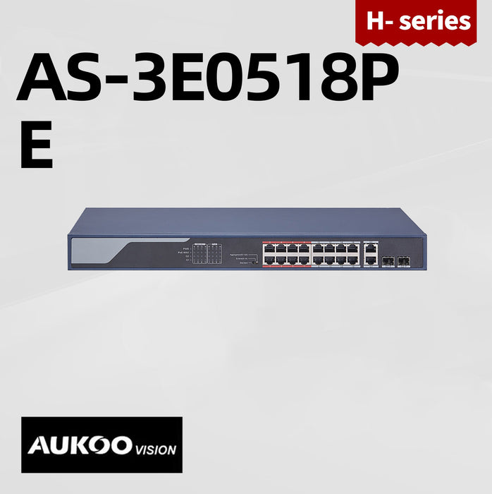 16-Port Gigabit PoE Switch DS-3E0518P-E - Aukoo Vision