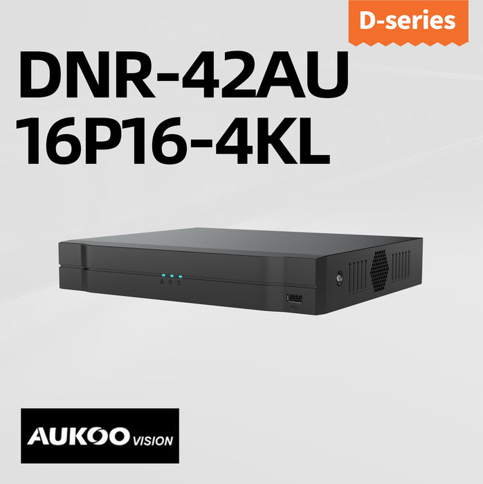 16 Channel 16PoE NVR DNR-42AU-16/P16-4KL - Aukoo Vision
