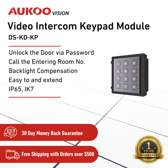 Video Intercom Keypad Module DS-KD-KP - Aukoo Vision