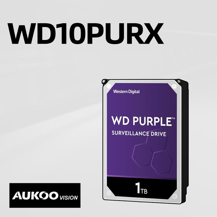 WD Purple 1TB Surveillance Hard Drive WD10PURX - Aukoo Vision