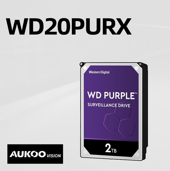 WD Purple 2TB Surveillance Hard Drive WD20PURX - Aukoo Vision