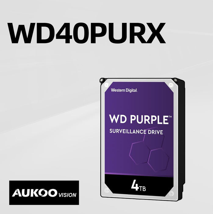 WD Purple 4TB Surveillance Hard Drive WD40PURX - Aukoo Vision