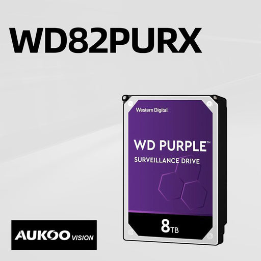 WD Purple 8TB Surveillance Hard Drive WD82PURX - Aukoo Vision